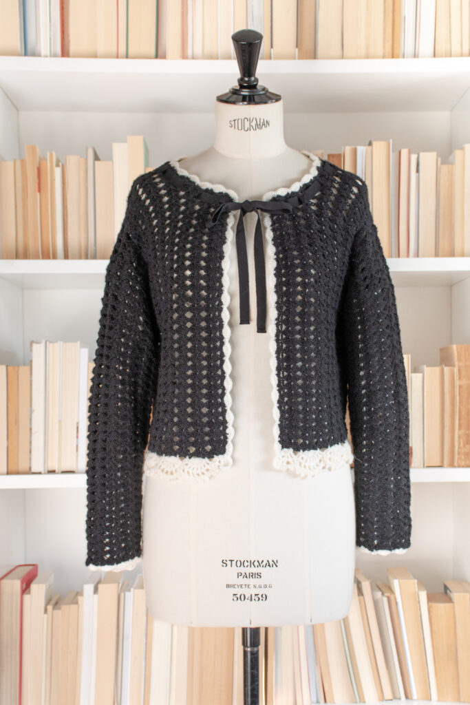 rubino gaeta cardigancorto crochet neropanna 01